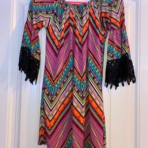 half sleeve lace tunic